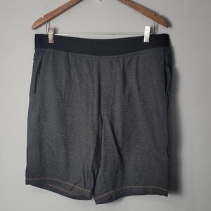 Prana Breathe Gray Athletic Shorts with Elastic Waistband